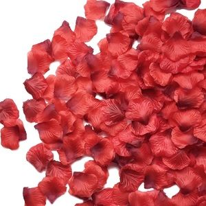 New Dark Red Silk Rose Petals Flower Decorations